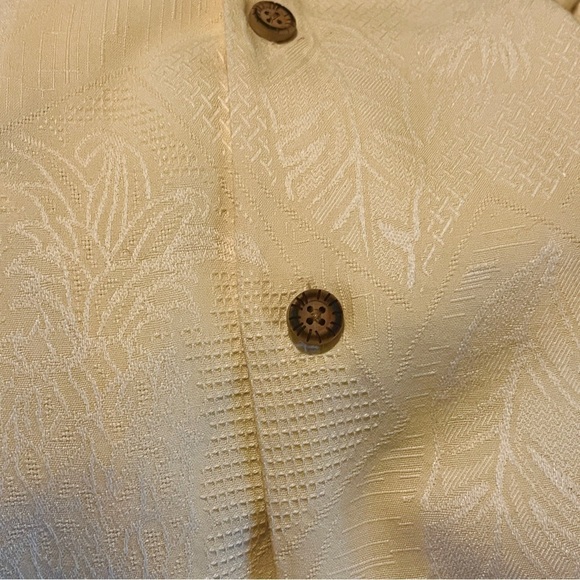 Jamaica Jax Silk Hawaiian Short Sleeve Yellow  Floral Button Up Men’s XXL - Picture 5 of 9